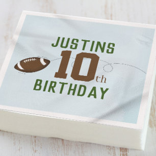 Servilleta De Papel Chico Cumpleañero Fiesta de Fútbol Personalizada