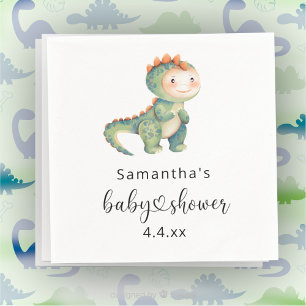 Servilleta De Papel Chico de acuarela dinosaurio baby shower
