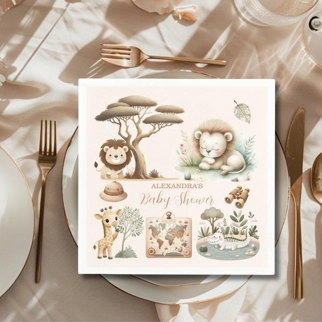 Servilleta De Papel Chico de animales salvajes de la jungla tropical B (Subido por el creador)