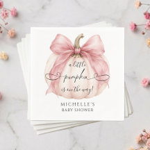 Chico de Calabaza Rosa Coquette Baby Shower