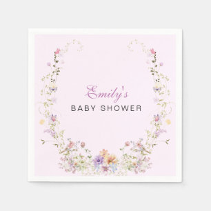 Servilleta De Papel Chico de Flor Silvestre Baby Shower