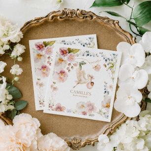 Servilleta De Papel Chico de Flor Silvestre Boho Baby Shower