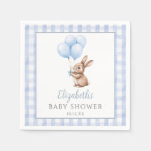 Chico de globos de conejito azul Baby Shower