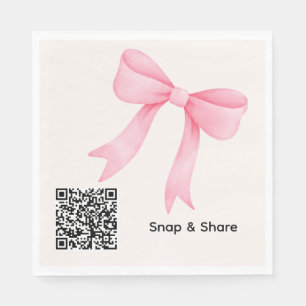 Servilleta De Papel Chico de lazo rosa Baby Shower – Servilletas de pa