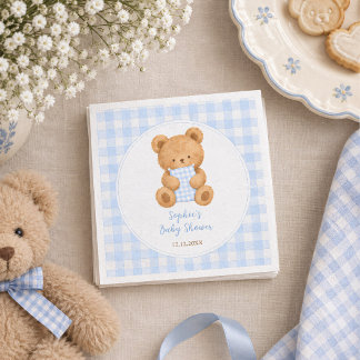 Servilleta De Papel Chico de oso de ducha de bebé Apenas Esperamos