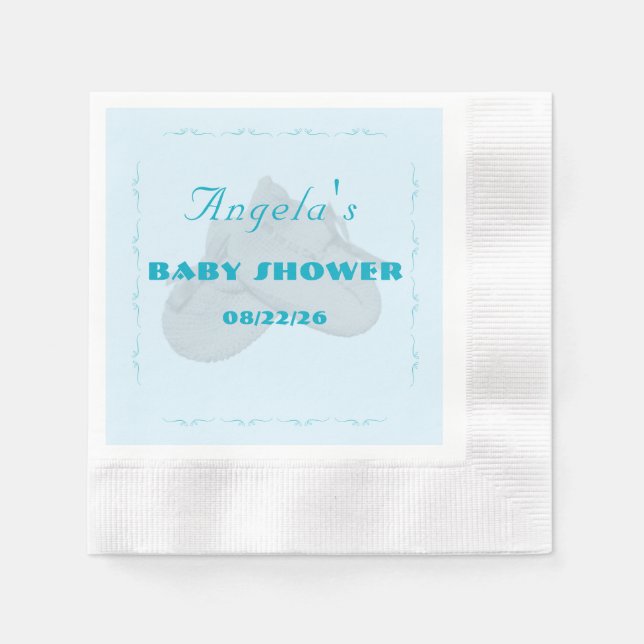 Servilleta De Papel Chico de Paquete Precioso Ducha de Bebé (Anverso)