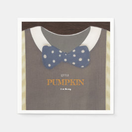 Servilleta De Papel Chico ducha de bebé autum otoño azul burlap bodysu