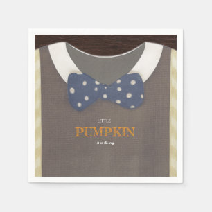 Servilleta De Papel Chico ducha de bebé autum otoño azul burlap bodysu