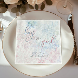 Servilleta De Papel Chico o Chica copo de nieve azul rosa en invierno