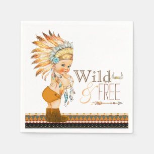 Servilleta De Papel Chico Tribal Salvaje y Libre Baby Shower