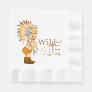 Servilleta De Papel Chico Tribal Salvaje y Libre Baby Shower