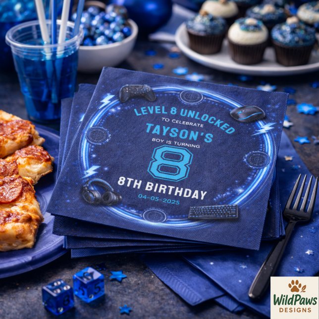 Servilleta De Papel Chicos Modernos Fiesta de Cumpleaños Cool Blue Gam (Boys Modern Cool Blue Gaming 8th Birthday Party Napkins
☆★
☆★
☆★
☆★
☆★
4.7 out of 5 stars rating
(31)