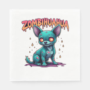 Servilleta De Papel Chihuahua Chi Chichi Chiwawa Zombie Dog Halloween