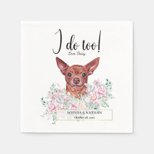 Servilleta De Papel Chihuahua Dog Boda Cocktail Napkins