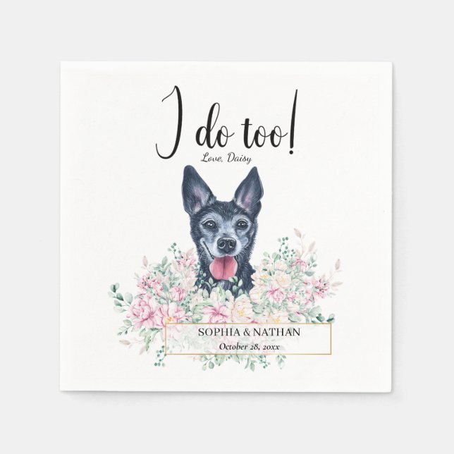 Servilleta De Papel Chihuahua Dog Boda Cocktail Napkins (Anverso)