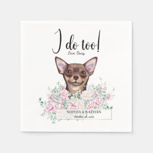 Servilleta De Papel Chihuahua Dog Boda Cocktail Napkins