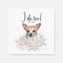 Chihuahua Dog Boda Cocktail Napkins