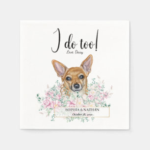 Servilleta De Papel Chihuahua Dog Boda Cocktail Napkins