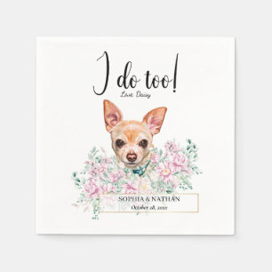 Servilleta De Papel Chihuahua Dog Boda Cocktail Napkins