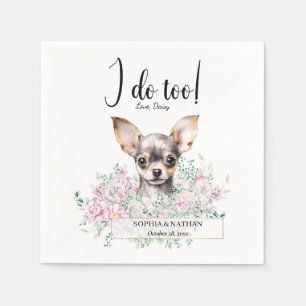 Servilleta De Papel Chihuahua Dog Boda Cocktail Napkins