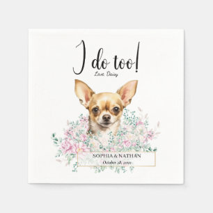 Servilleta De Papel Chihuahua Dog Boda Cocktail Napkins