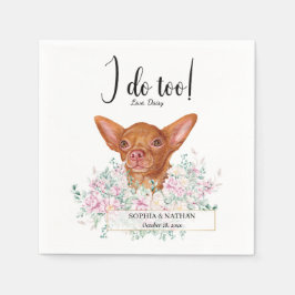 Servilleta De Papel Chihuahua Dog Boda Cocktail Napkins