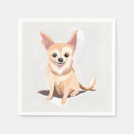 Servilleta De Papel Chihuahua Dog | Cute Dog Pet Puppy Watercolor