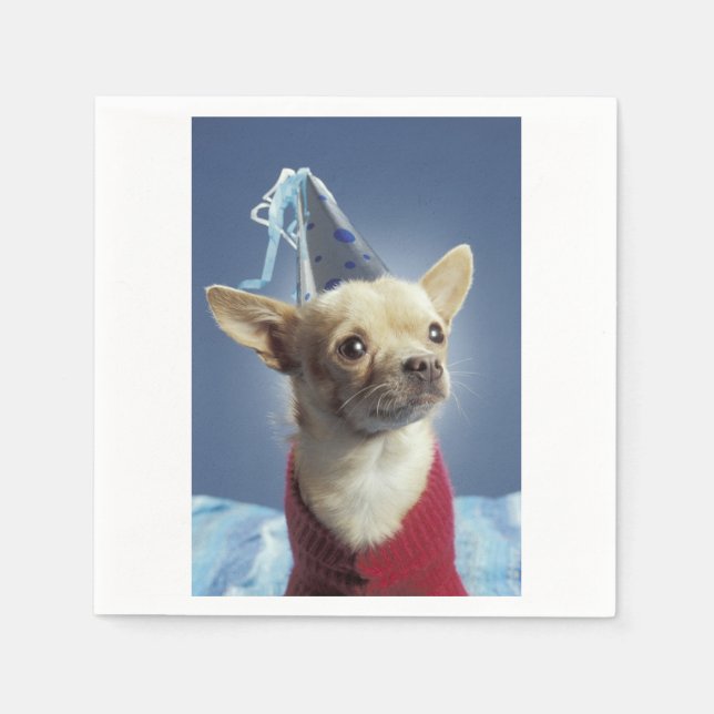 Servilleta De Papel Chihuahua Fiesta Dog Napkin (Anverso)