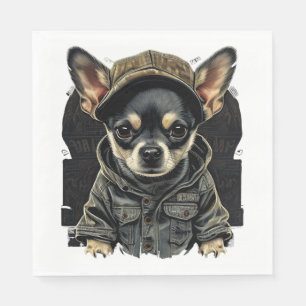 Servilleta De Papel Chihuahua Guay Perro rap Hip-Hop Gangster