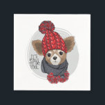 Servilleta De Papel Chihuahua Knitted Hat Winter<br><div class="desc">Chihuahua Knitted Hat Winter</div>