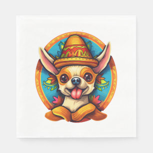 Servilleta De Papel Chihuahua México Cinco de Mayo Perro gracioso