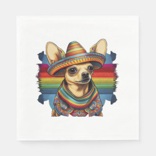 Servilleta De Papel Chihuahua México Cinco de Mayo Perro gracioso