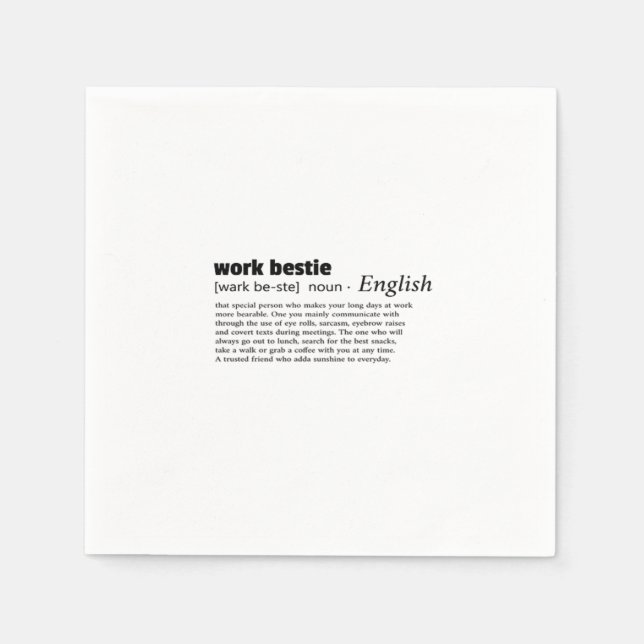 Servilleta De Papel Chill clásica de Work Bestie (Anverso)