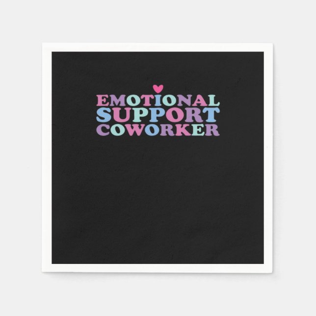 Servilleta De Papel Chill Meme y Viral, trabajadora de ayuda emocional (Anverso)