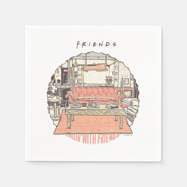 Servilleta De Papel Chillin' con Personalizado FRIENDS™ (Anverso)