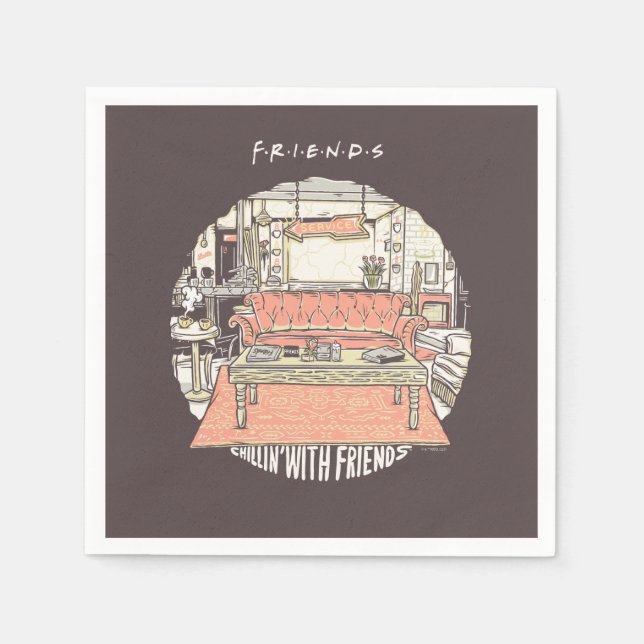 Servilleta De Papel Chillin' con Personalizado FRIENDS™ (Anverso)