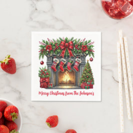 Servilleta De Papel Chimenea de navidades