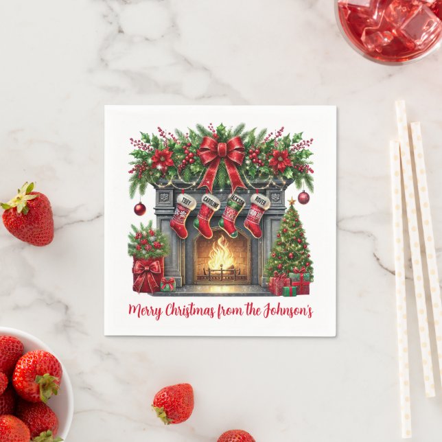 Servilleta De Papel Chimenea de navidades (In situ)