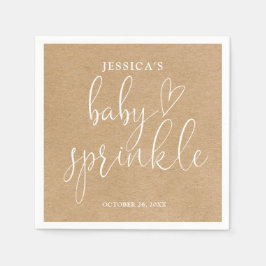 Servilleta De Papel Chimenea rústica kraft neutral para baby sprinkle