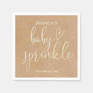 Servilleta De Papel Chimenea rústica kraft neutral para baby sprinkle