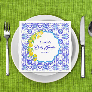 Servilleta De Papel Chimeneas de Acuarela Amalfi Baby Shower