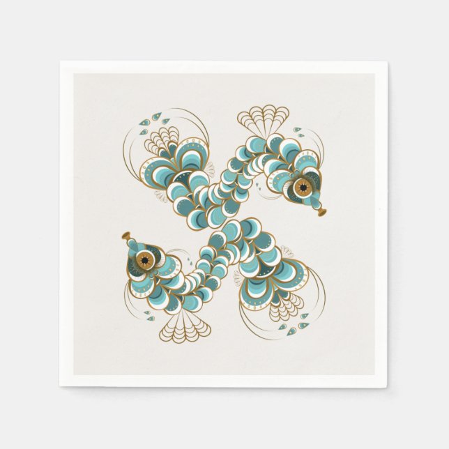 Servilleta De Papel Chimera - Calabazas de papel de caballito de mar d (Anverso)