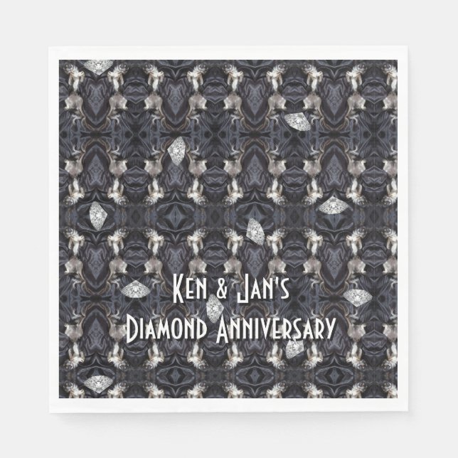 Servilleta De Papel Chimigos - Chihuahuas y diamantes Art Deco (Anverso)