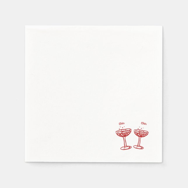 Servilleta De Papel Chin Chin Champagne Fiesta Napkins (Anverso)