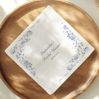Servilleta De Papel Chinoiserie Azul Bridal Shower