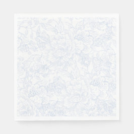 Servilleta De Papel Chinoiserie Blue Peony Boda