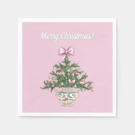 Servilleta De Papel Chinoiserie Design Christmas Cocktail Napkin