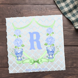 Servilleta De Papel Chinoiserie Hydrangea Monograma