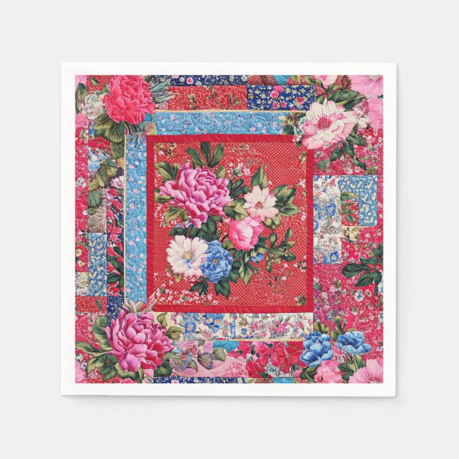 Servilleta De Papel Chinoiserie Patchwork Floto (Anverso)
