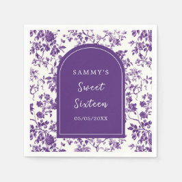 Servilleta De Papel Chinoiserie Purple Antique Sweet 16